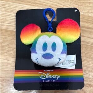 Disney Rainbow Collection Mickey Mouse Plush Keychain